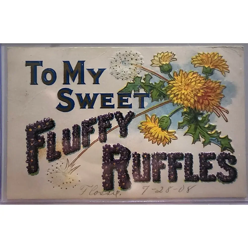 Lot Of Four Vintage Antique Embossed Postcards Remember Affinity Aunt Ruffles